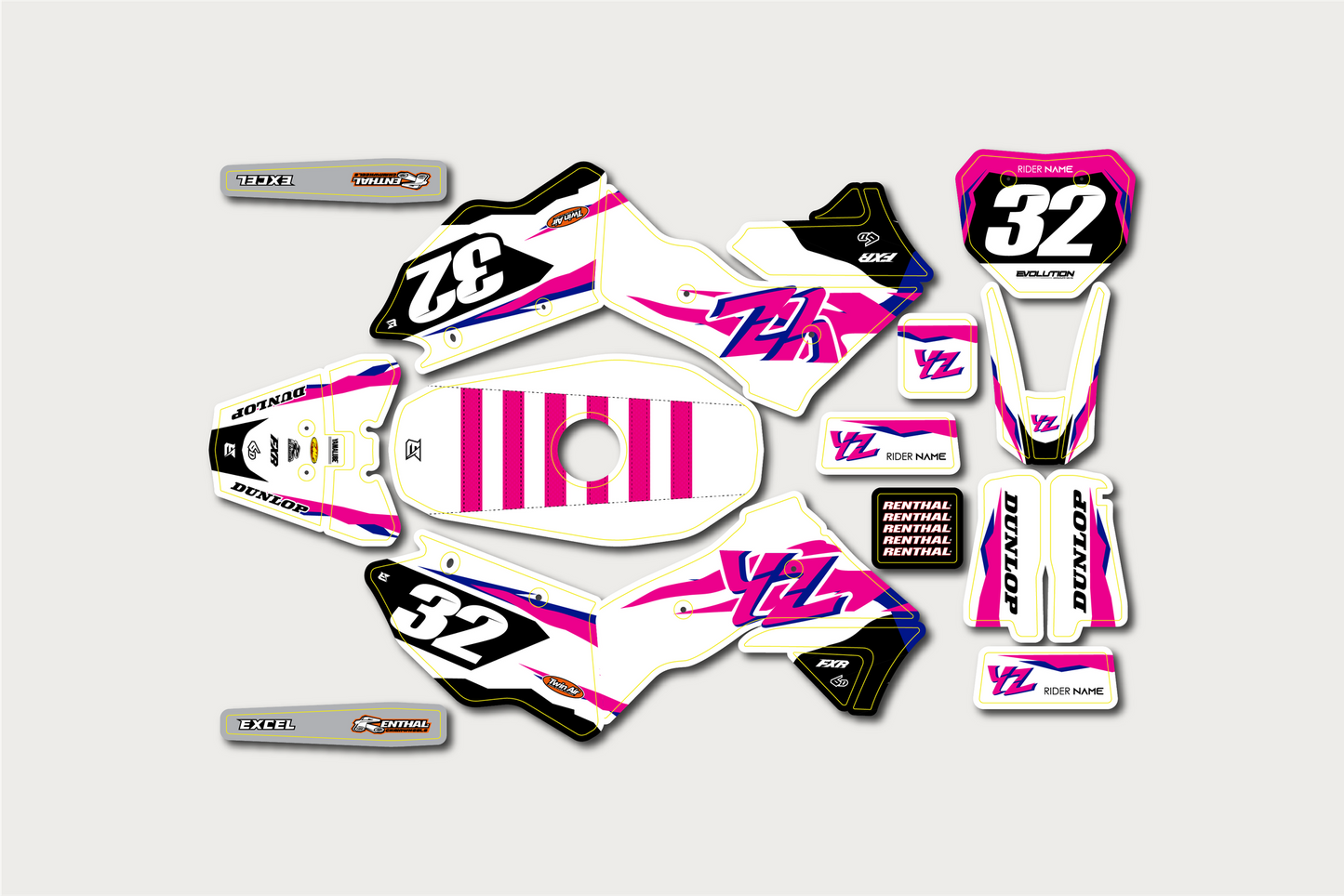1/4 Scale Pro Moto MX Graphic Kits