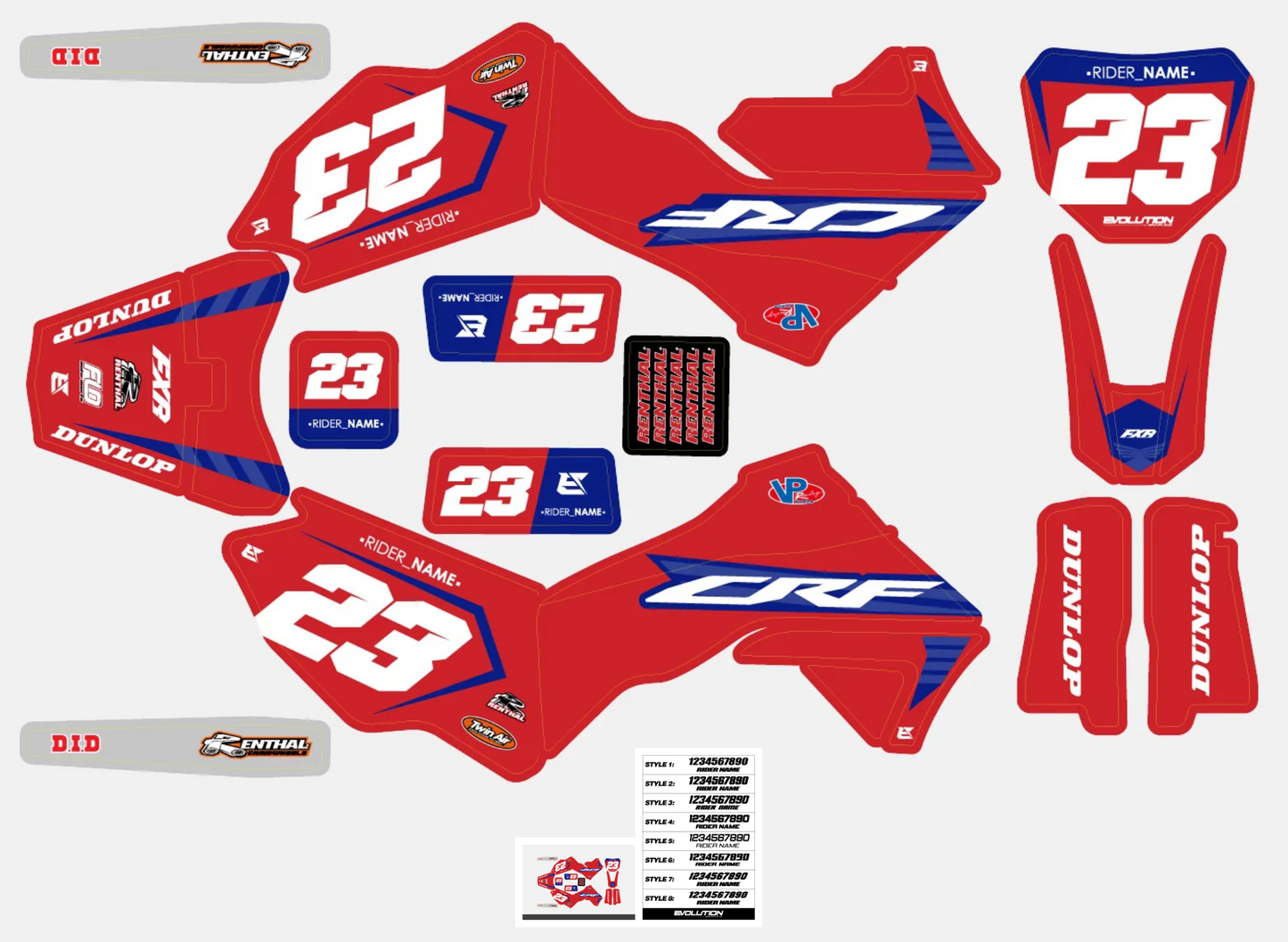 1/4 Scale Pro Moto MX Graphic Kits