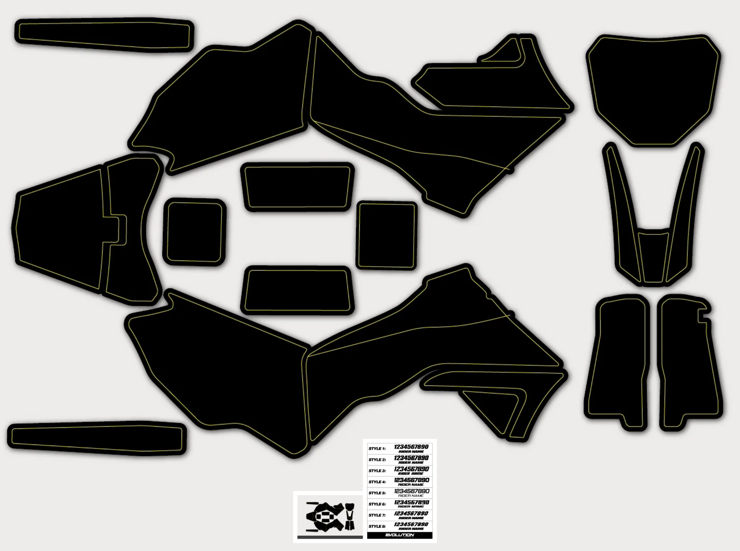 1/4 Scale Pro Moto MX Graphic Kits