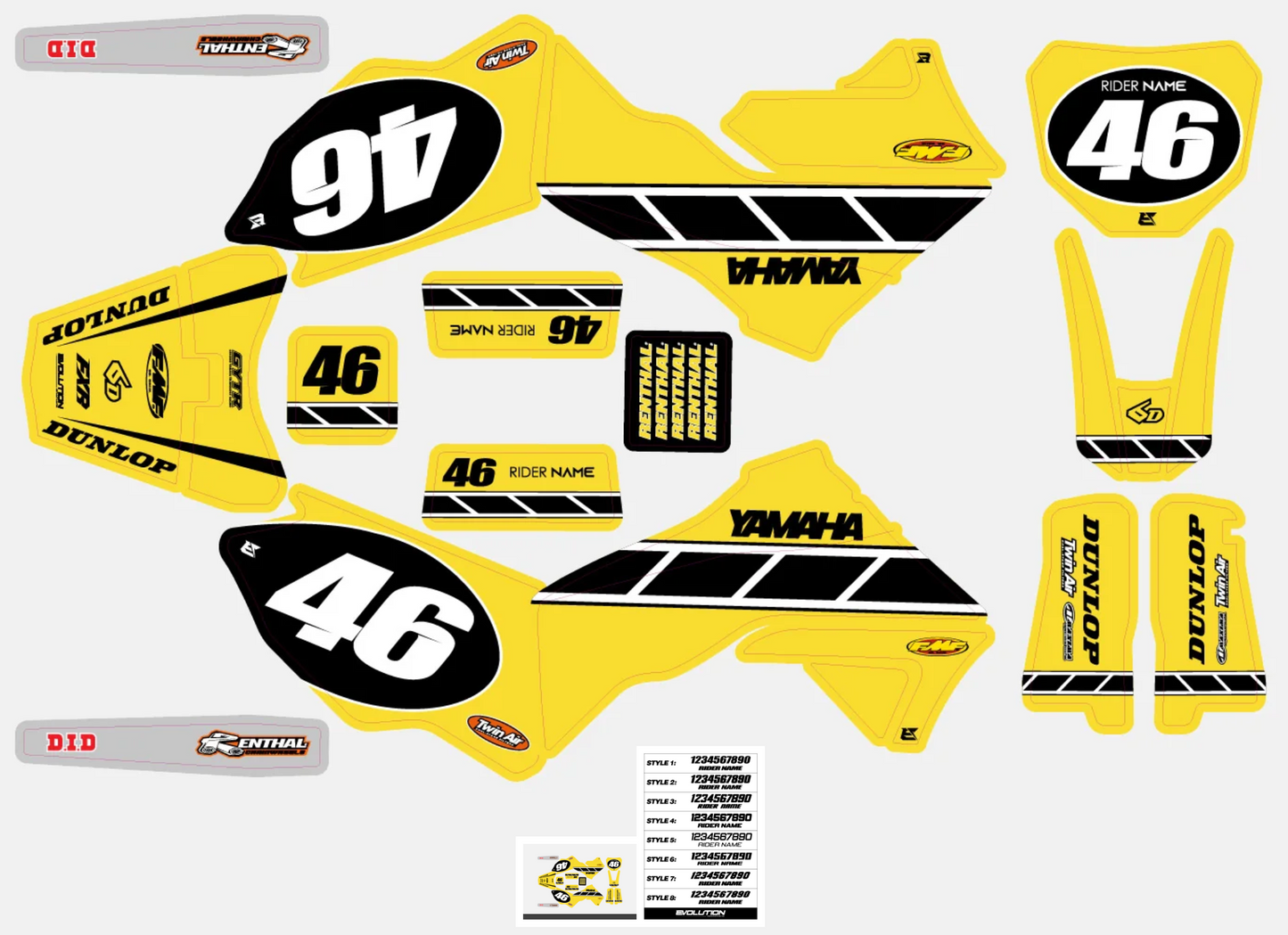 1/4 Scale Pro Moto MX Graphic Kits