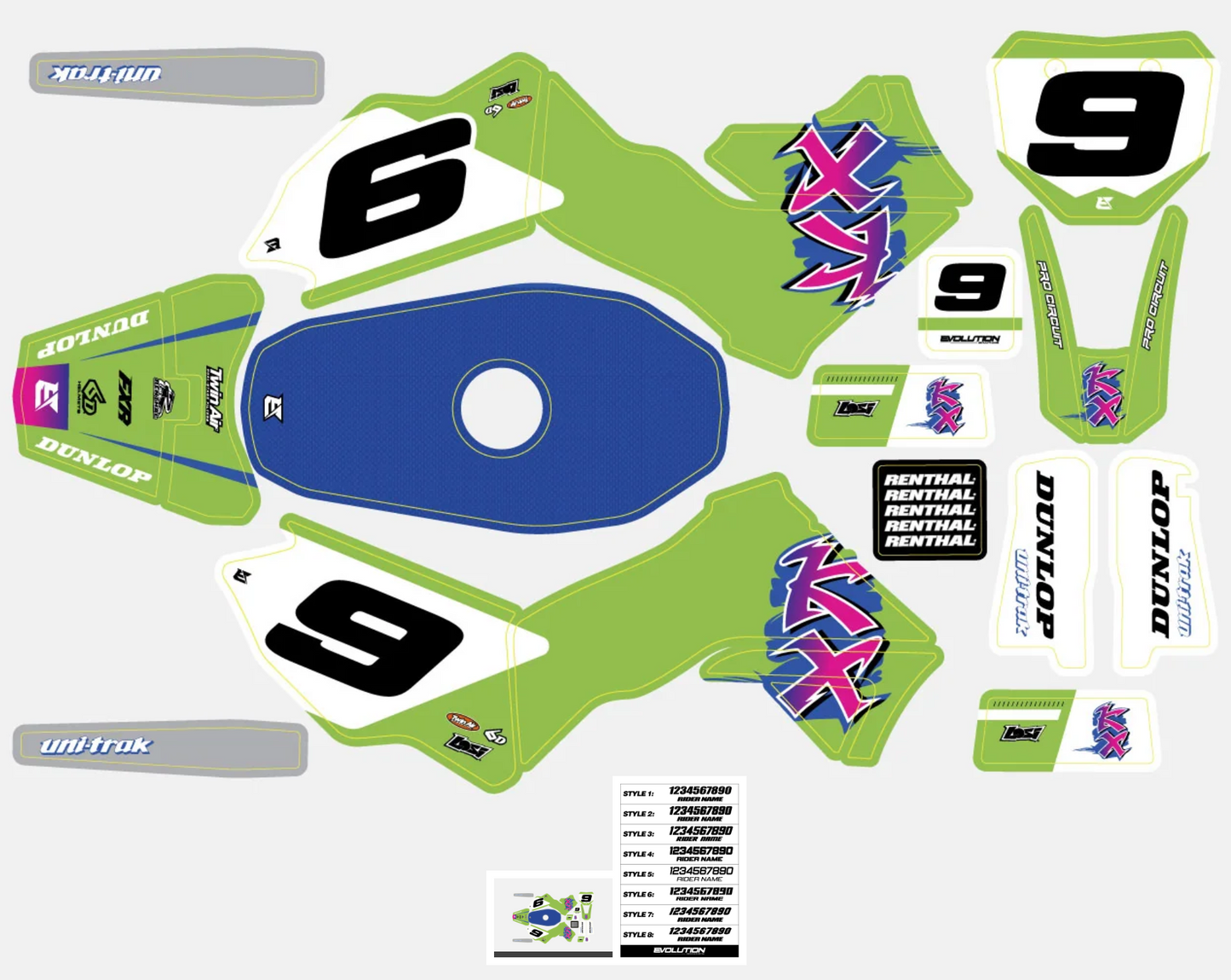 1/4 Scale Pro Moto MX Graphic Kits