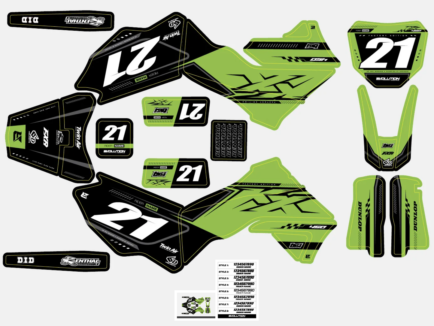1/4 Scale Pro Moto MX Graphic Kits