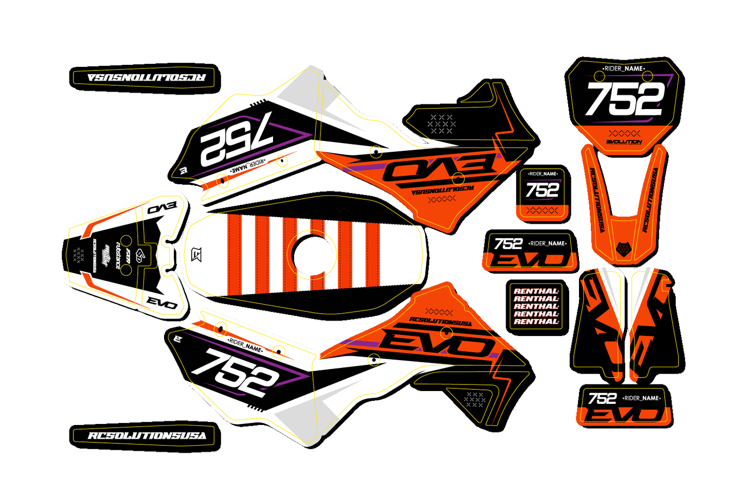 1/4 Scale Pro Moto MX Graphic Kits